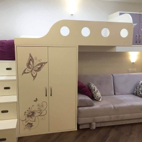 детская мебель с двухэтажной кроватью
